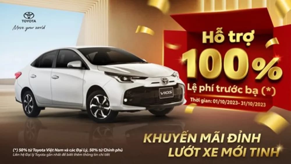 Chương trình khuyến mại từ hệ thống Đại lý Toyota dành cho xe Vios trong tháng 10/2023