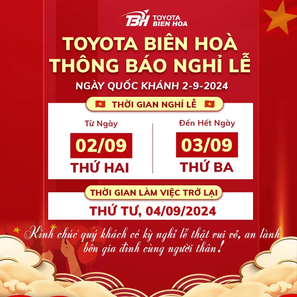 THÔNG BÁO NGHỈ LỄ 2/9