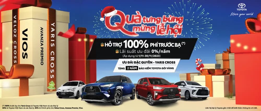 Khuyến mại hấp dẫn từ hệ thống Đại lý Toyota dành cho các mẫu xe trong tháng 11/2023